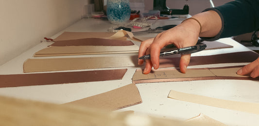 Cutting out a multi layer silk corset