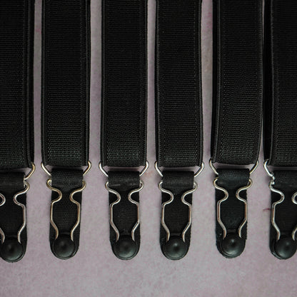 Black hook on suspenders