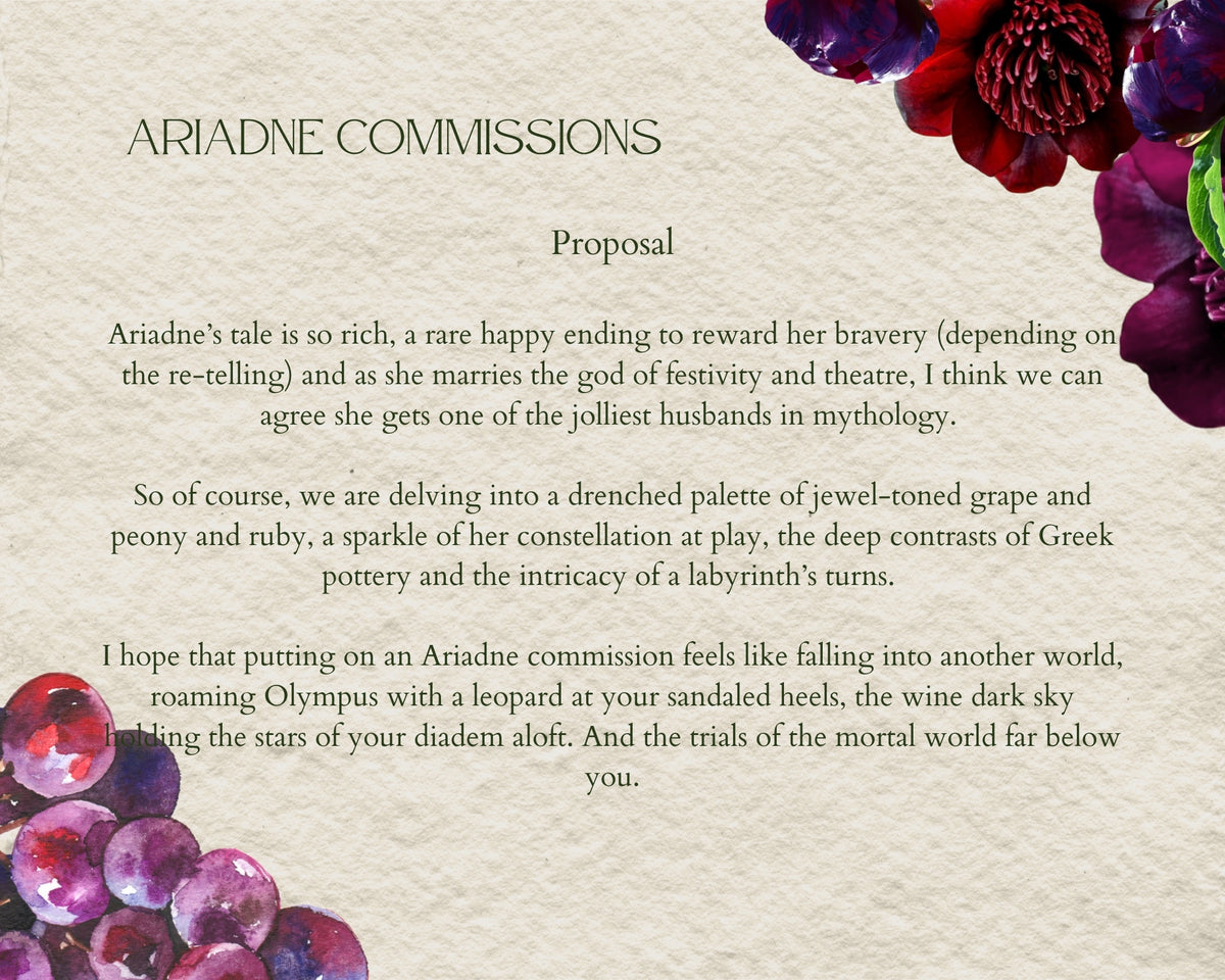 "Laced In Lore" Bespoke Commissions: Ariadne